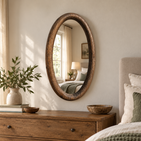 Ashford Oval Wood Mirror#Mir27