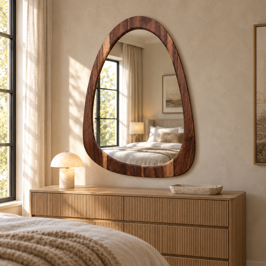 Arden Walnut Arch Mirror#Mir35