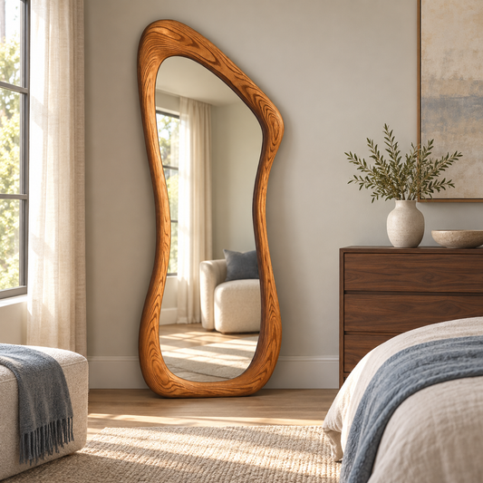 Avery Organic Full-Length Wood Mirror | Floor Mirror#Mir13