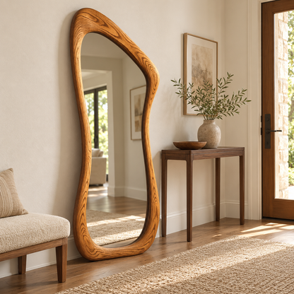 Avery Organic Full-Length Wood Mirror | Floor Mirror#Mir13