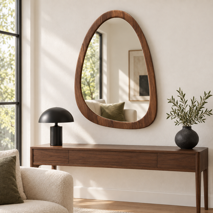 Rowan Organic Triangle Wood Mirror#Mir17