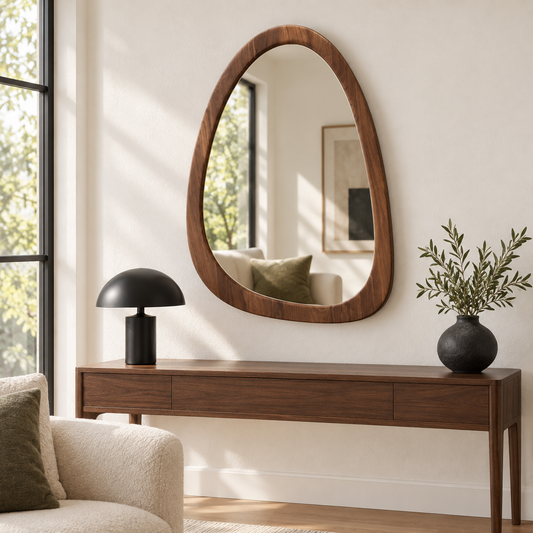 Rowan Organic Triangle Wood Mirror#Mir17