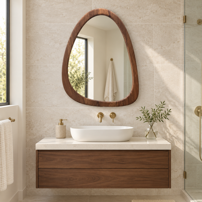Rowan Organic Triangle Wood Mirror#Mir17