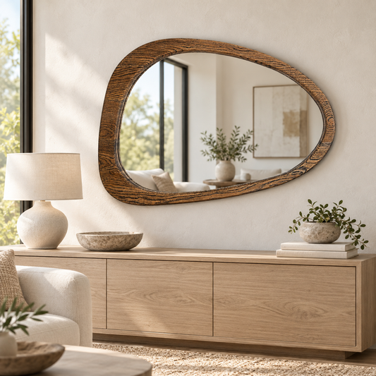 Canyon Pebble Wood Mirror#Mir20