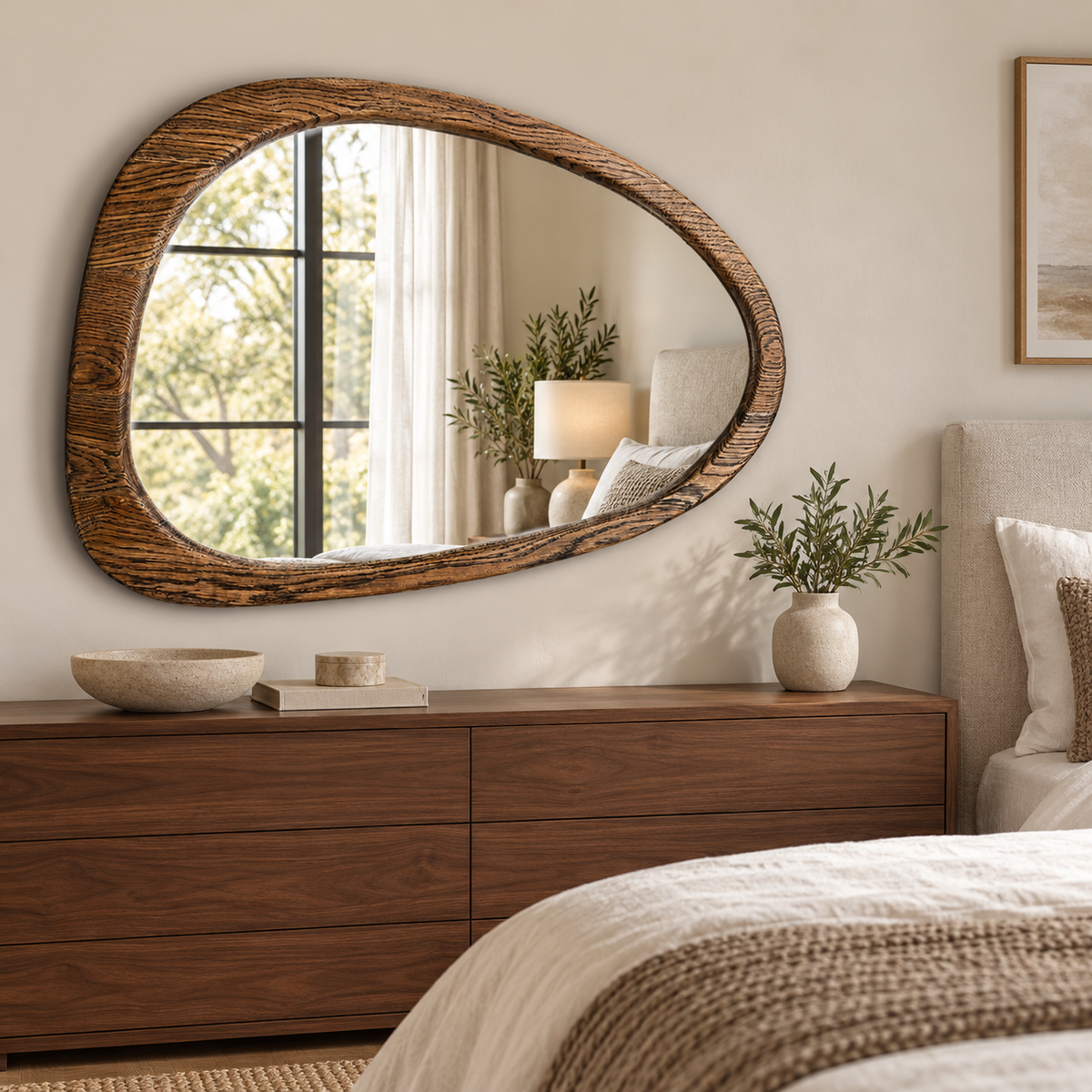 Canyon Pebble Wood Mirror#Mir20
