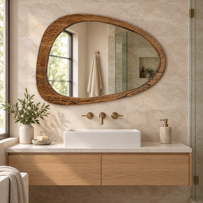 Canyon Pebble Wood Mirror#Mir20