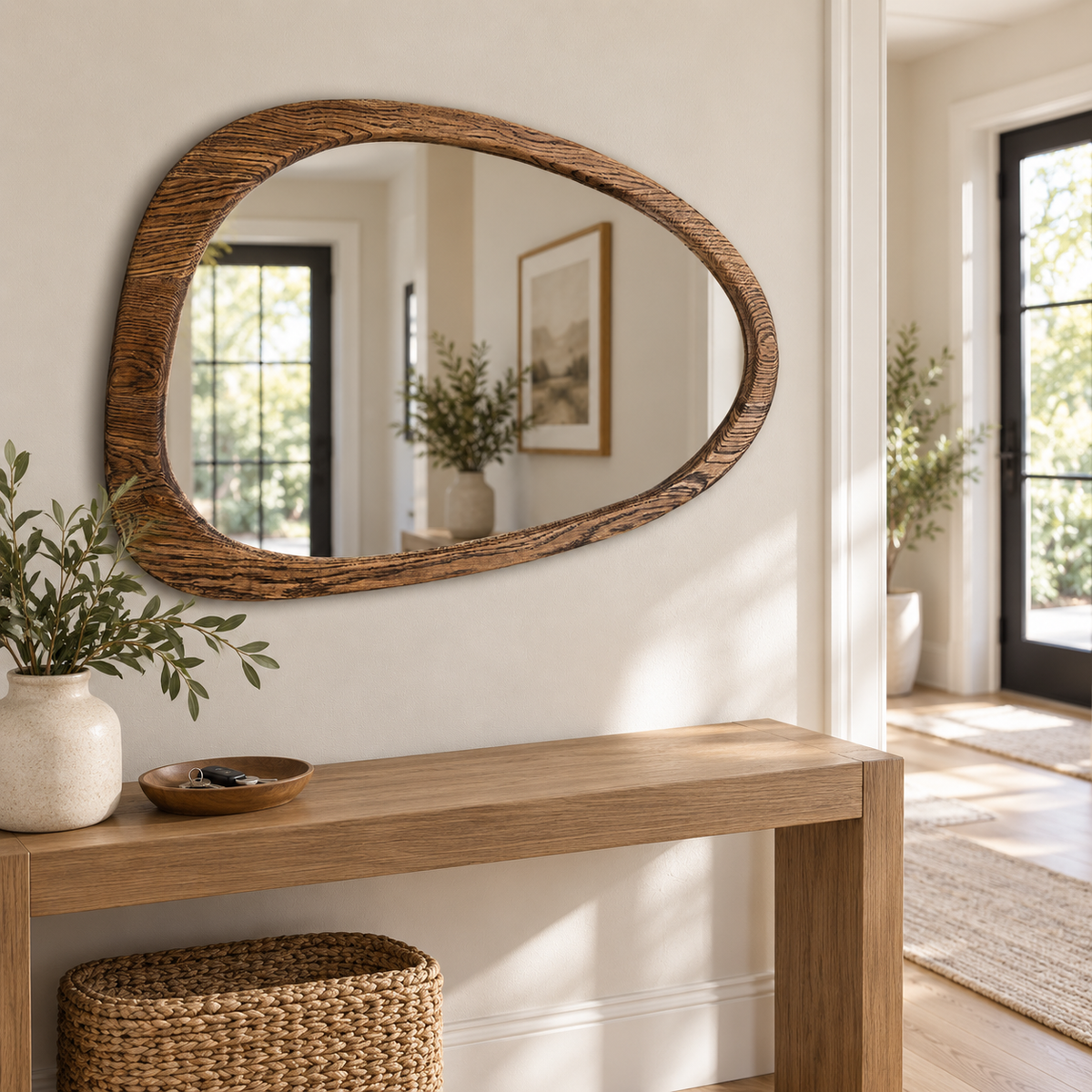 Canyon Pebble Wood Mirror#Mir20