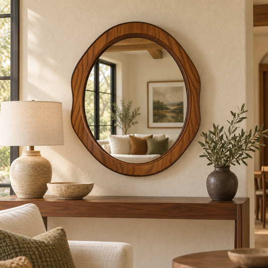 Briar Organic Oval Wood Mirror#Mir24