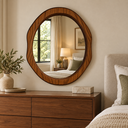 Briar Organic Oval Wood Mirror#Mir24