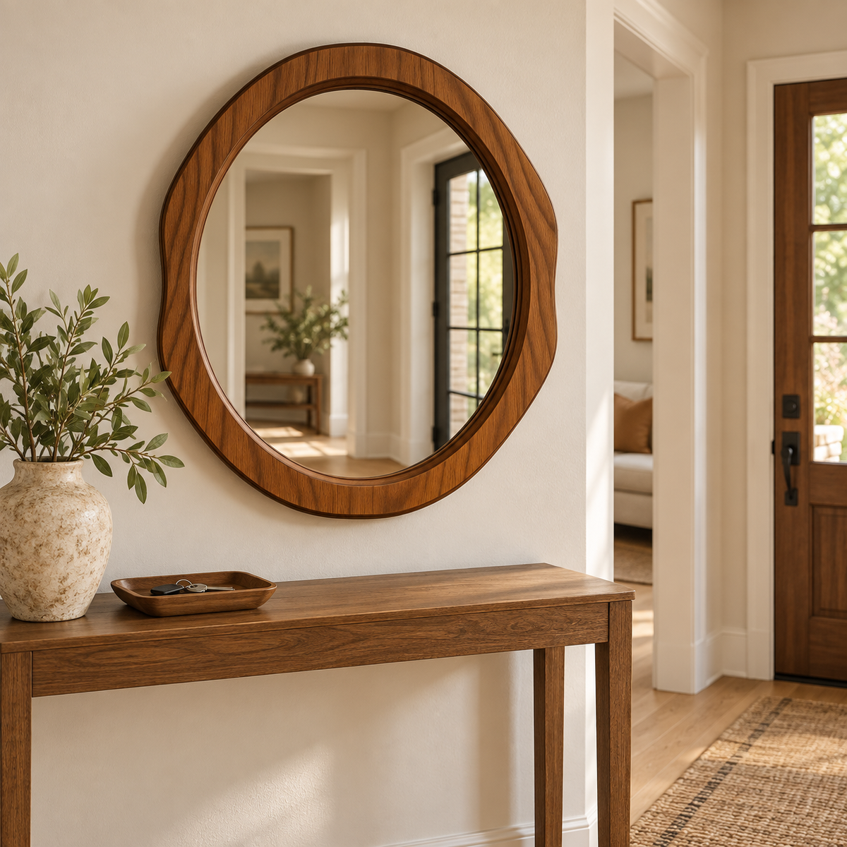 Briar Organic Oval Wood Mirror#Mir24