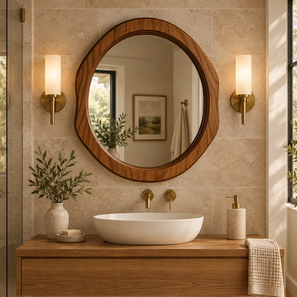 Briar Organic Oval Wood Mirror#Mir24