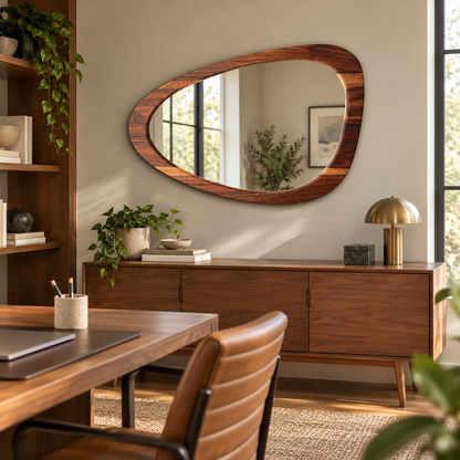 Cove Organic Wood Wall Mirror#Mir25
