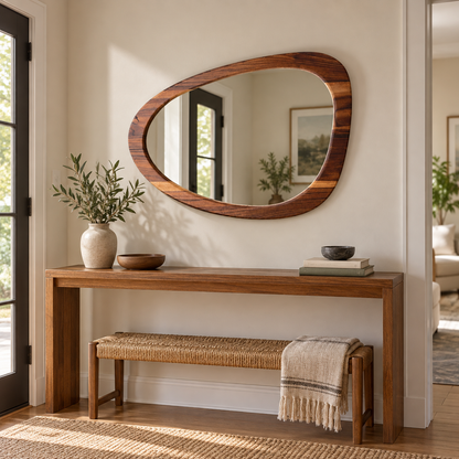 Cove Organic Wood Wall Mirror#Mir25