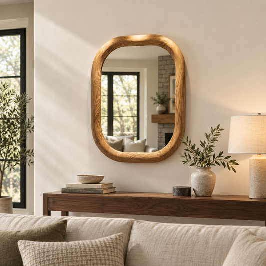 Sutton Organic Wood Mirror#Mir26
