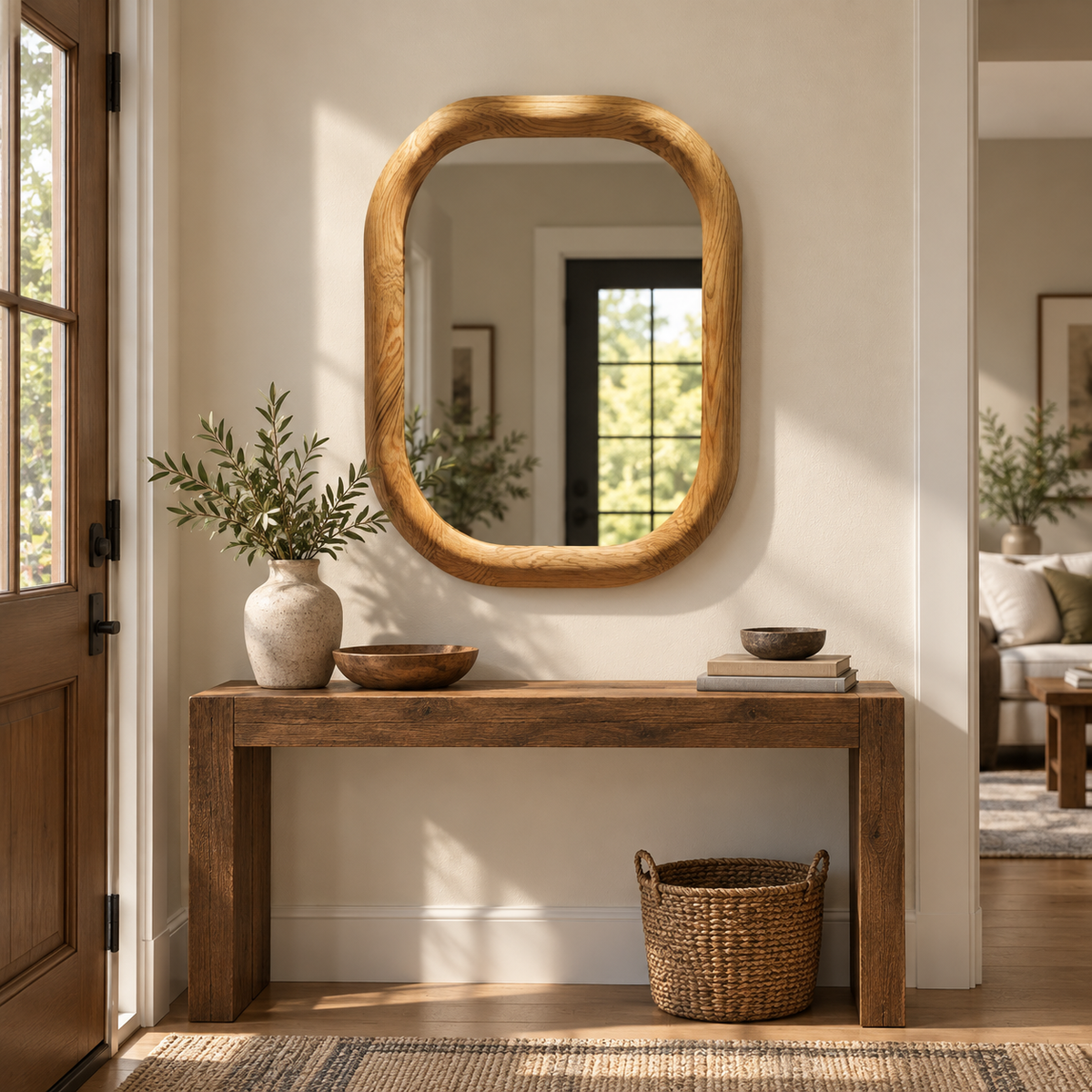 Sutton Organic Wood Mirror#Mir26