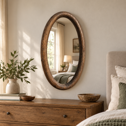 Ashford Oval Wood Mirror#Mir27