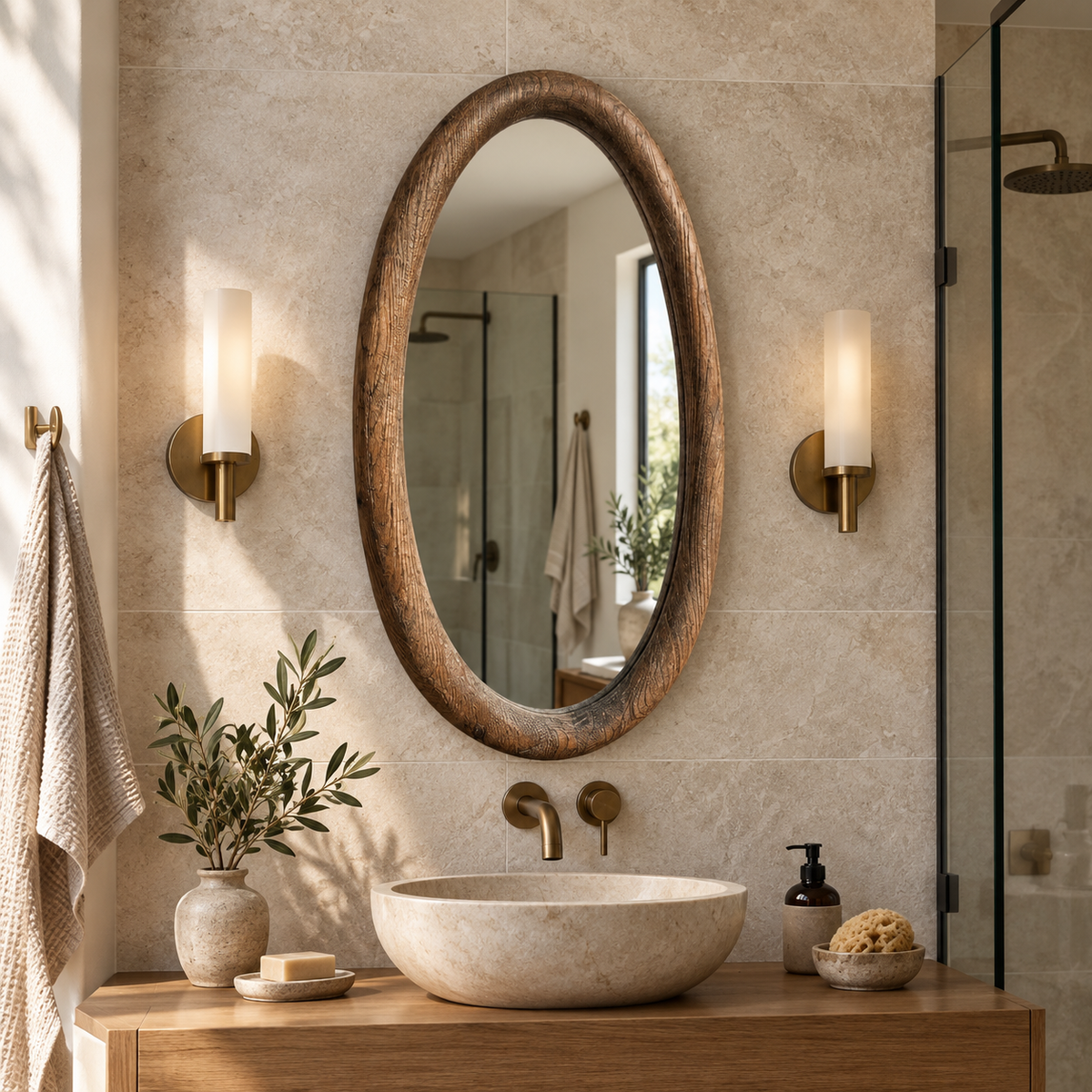 Ashford Oval Wood Mirror#Mir27