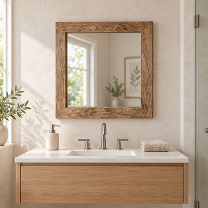 Hartley Square Wood Mirror#Mir29