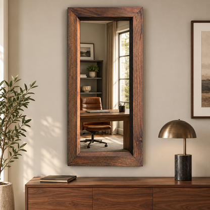 Prescott Tall Walnut Mirror#Mir30