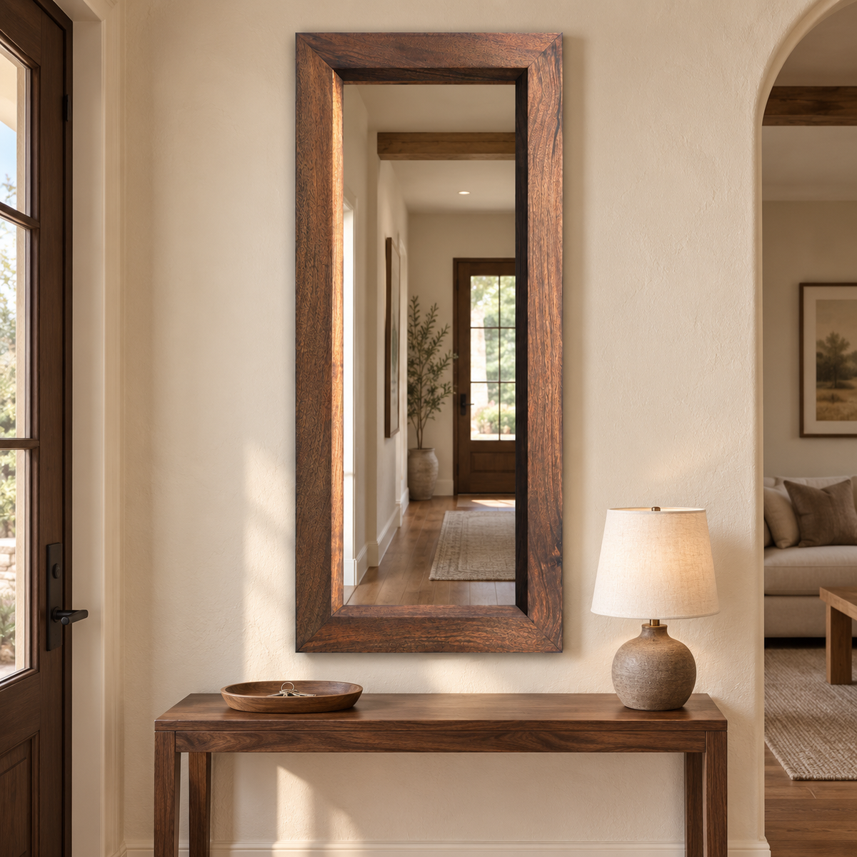 Prescott Tall Walnut Mirror#Mir30