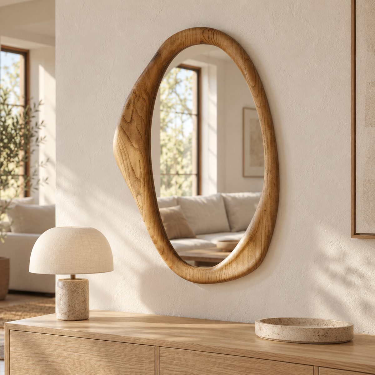 Solana Organic Wood Mirror#Mir31