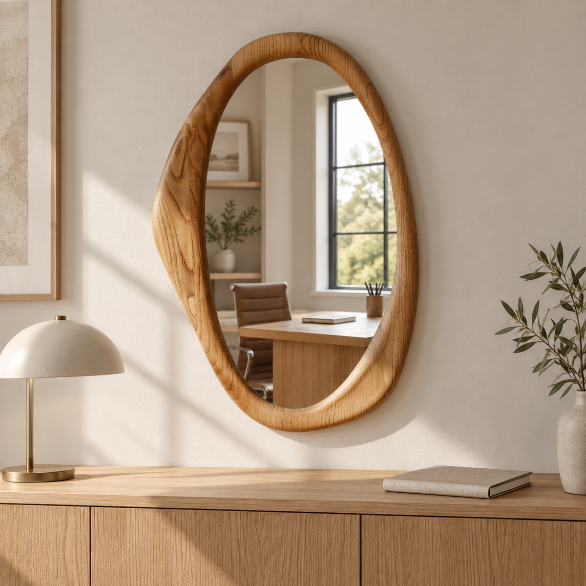 Solana Organic Wood Mirror#Mir31
