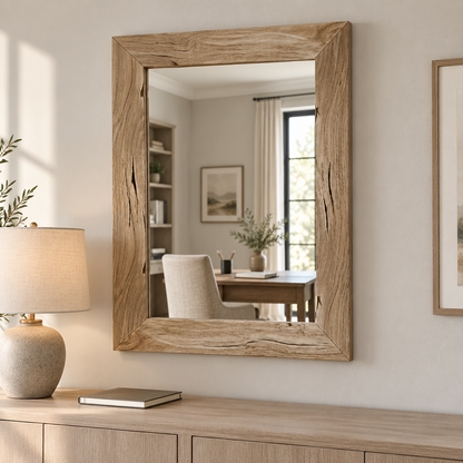 Whitmore Rustic Wood Mirror#Mir32