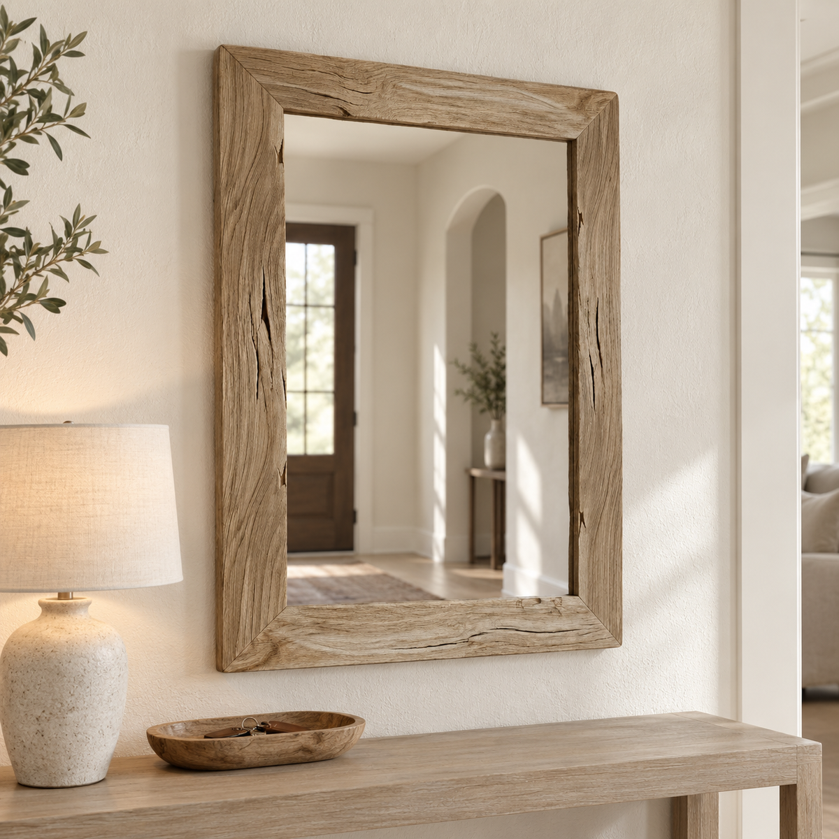 Whitmore Rustic Wood Mirror#Mir32