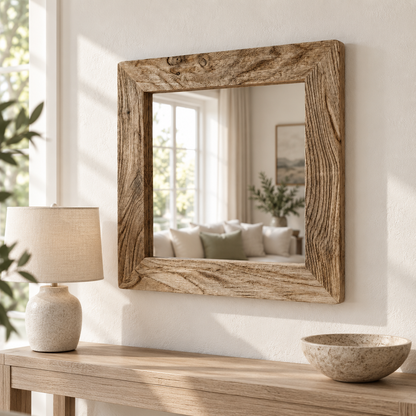 Camden Weathered Square Mirror#Mir33