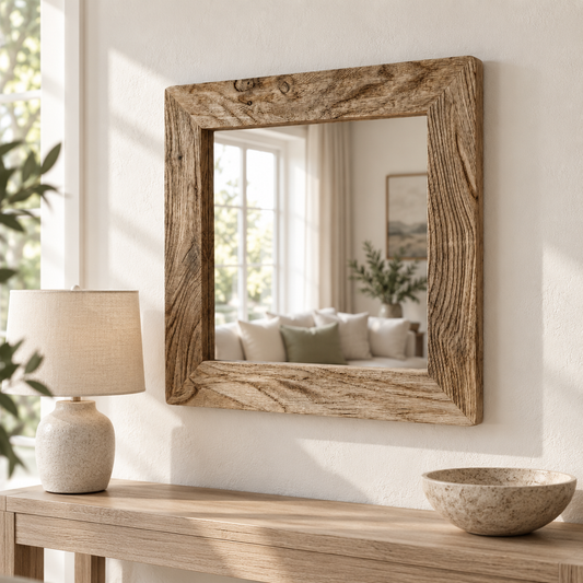 Camden Weathered Square Mirror#Mir33