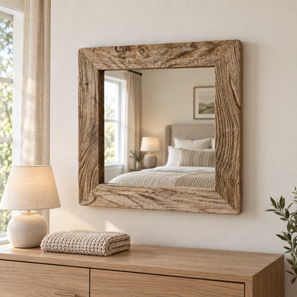 Camden Weathered Square Mirror#Mir33