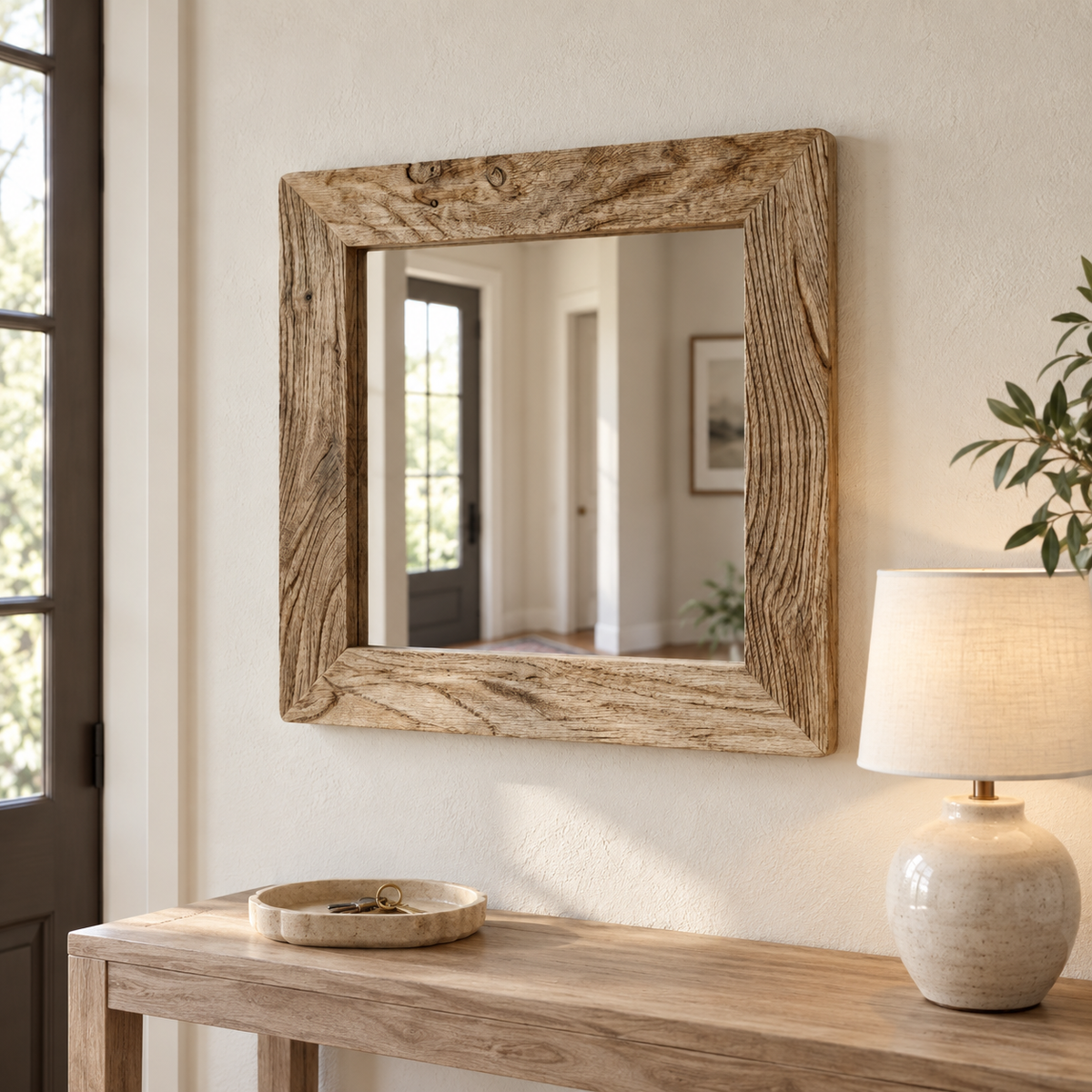 Camden Weathered Square Mirror#Mir33