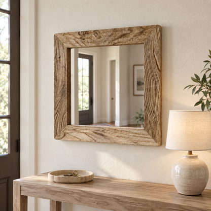 Camden Weathered Square Mirror#Mir33