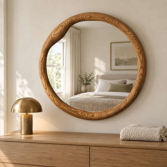 Orson Sculpted Round Mirror#Mir34