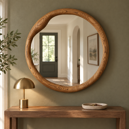 Orson Sculpted Round Mirror#Mir34