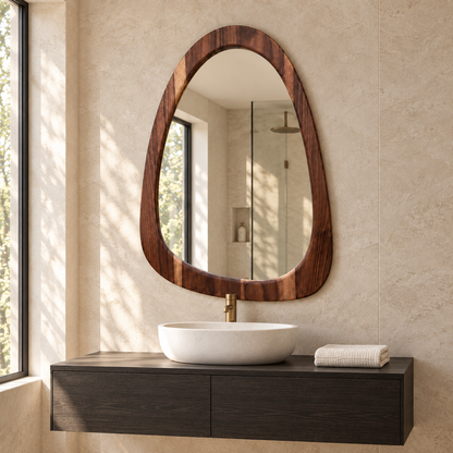 Arden Walnut Arch Mirror#Mir35