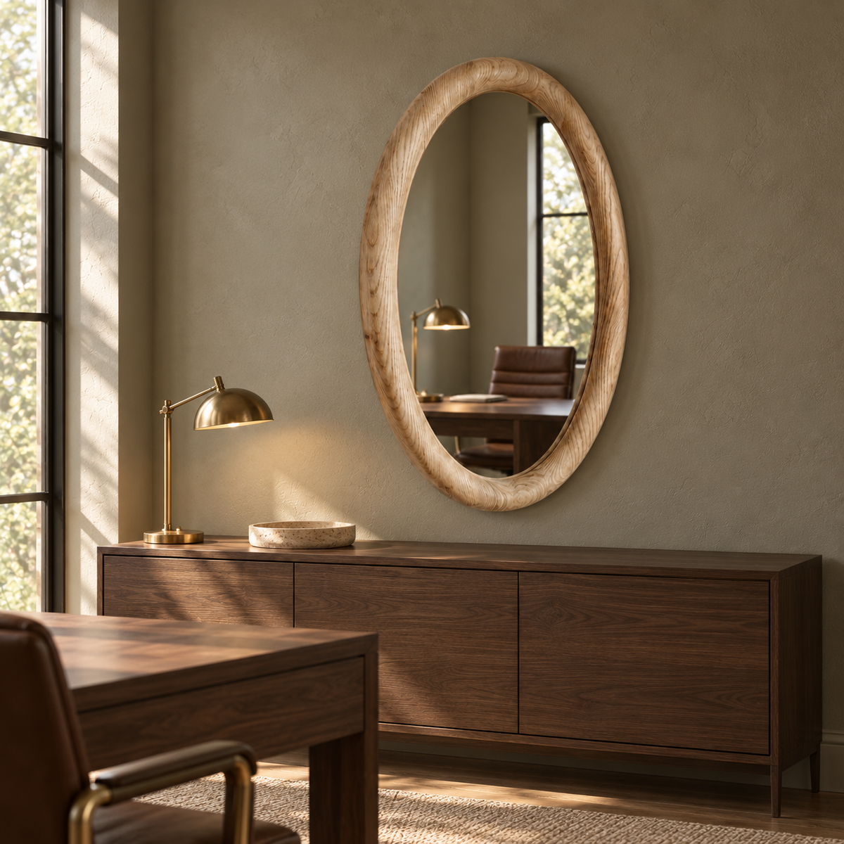 Norwood Sculpted Oval Mirror#Mir36