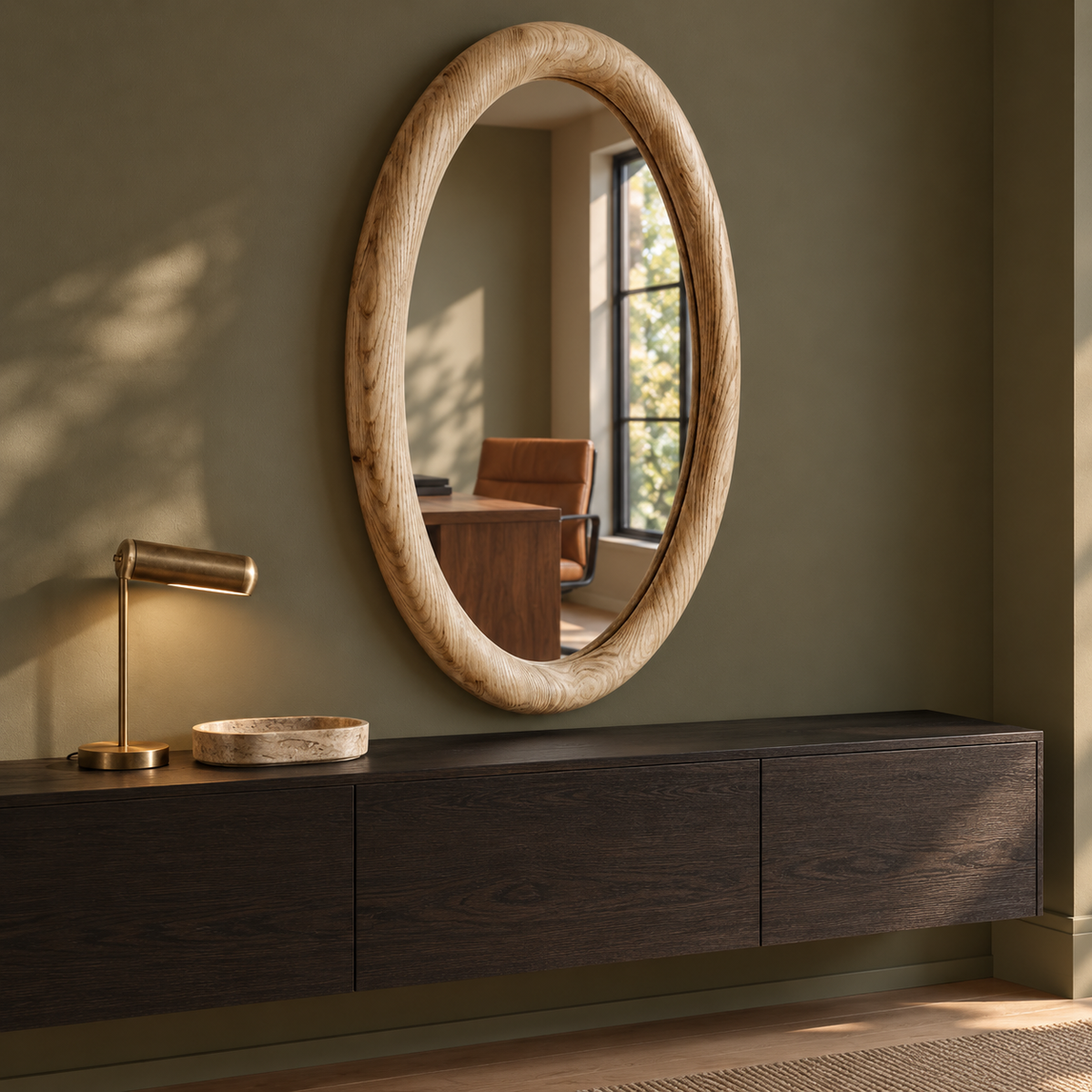 Norwood Sculpted Oval Mirror#Mir36