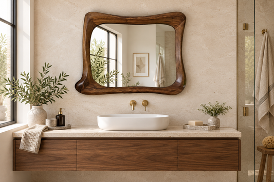 Organic Walnut Horizontal Mirror#Mir63