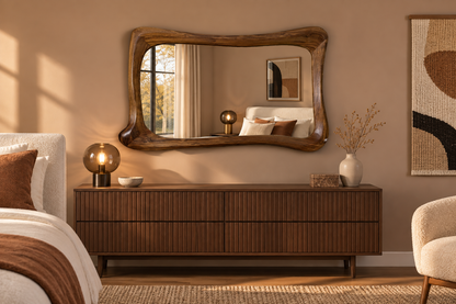 Organic Walnut Horizontal Mirror#Mir65