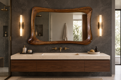 Organic Walnut Horizontal Mirror#Mir65