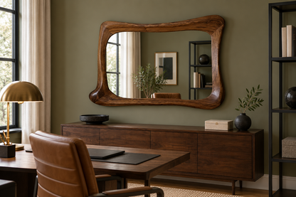 Organic Walnut Horizontal Mirror#Mir65